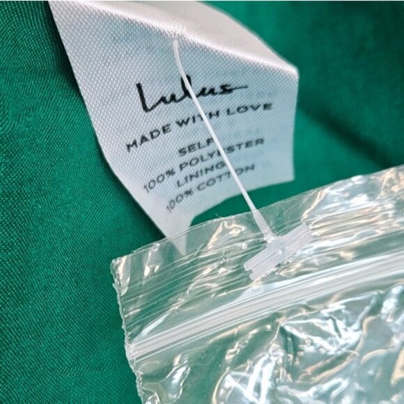 Lulus Cabaret Queen Polka Dot Embossed Satin Midi Dress Small Green Party Event - Picture 11 of 15